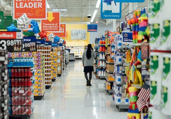 aisle in a supermarket